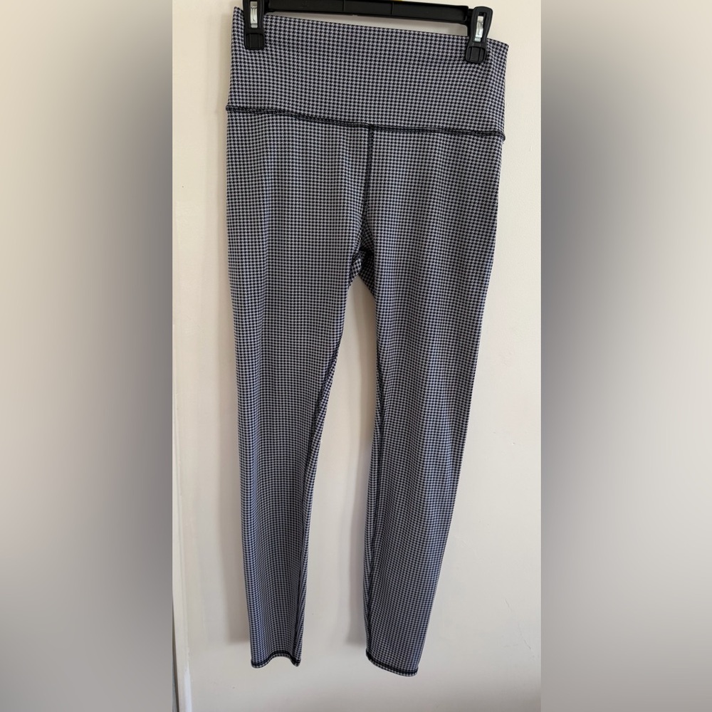 Alo Yoga Black White Micro Houndstooth High Waisted Leggings Women’s Size L